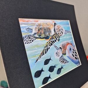 NWT - Sea Turtles 5x7 Photo 8x10 Mat by Jack E. Stiddard